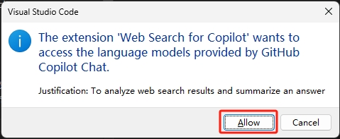 websearch copilot allow