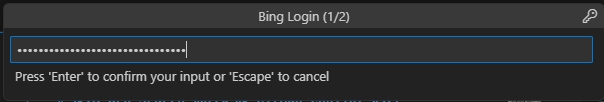 websearch bing key